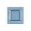 Ensemble de 4 assiettes carrées en verre transparent 6 po x 6 po-110950787
