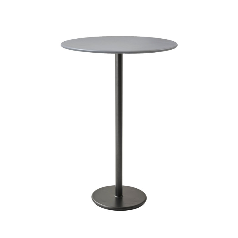 Go Outdoor Round Bar Table, Lava Gray, Lava Gray, 31.5" W x 31.5" L x 41" H