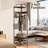 Industrial 4-Tier Coat Rack With Shoe Storage, 8 Movable Hooks And 2 Shelves For Efficient Organization