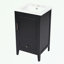 Meuble-lavabo de salle de bain avec lavabo, deux portes et tablette de rangement-996223040