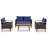 4-Piece Patio Seating Set With Wood Table-922795620