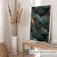 Abstrait vert émeraude et cristaux de marbre géode dorée, impression d'art moderne moderne sans cadre-2080250862
