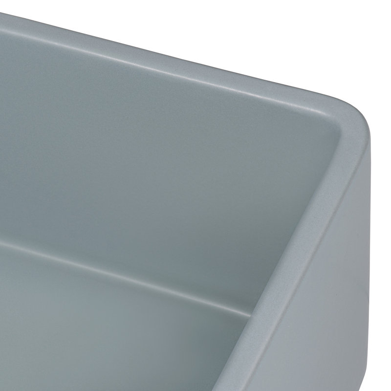 30 x 20 inch Fireclay Reversible Farmhouse Apron-Front Kitchen Sink, Horizon Gray