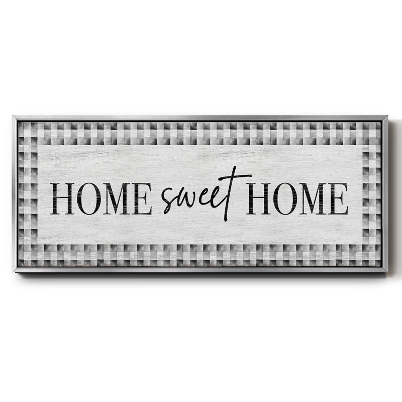 Home Sweet Home- Framed Canvas, 12" H x 30" W