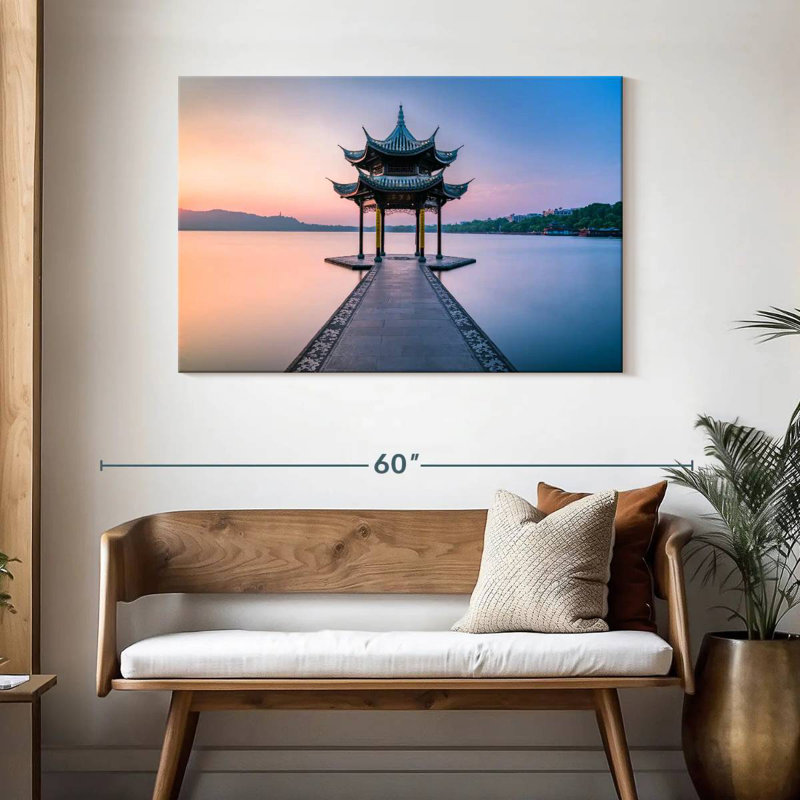 Adella Jixian Pavilion Sunset Scene, 30" H x 45" W