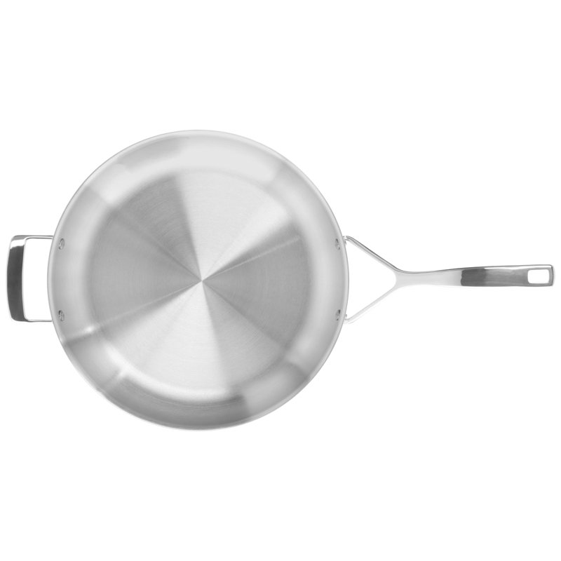 Demeyere Essential 5 5-Ply 12.5" Stainless Steel Fry Pan with Lid