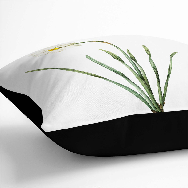 Square Throw Cushion, Black, 40cm H x 40cm W x 15cm D