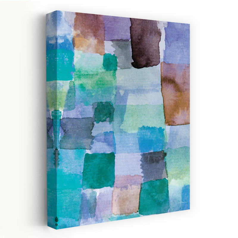 Aquarelle du ciel, art contemporain abstrait, H 24 po x l 16 po
