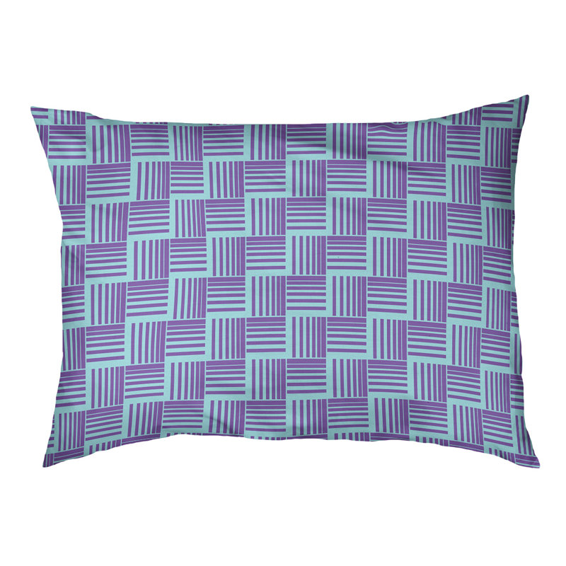 Coussin Cheng, Grand (l 50 po x P 7 po x H 40 po), Sarcelle / Mauve