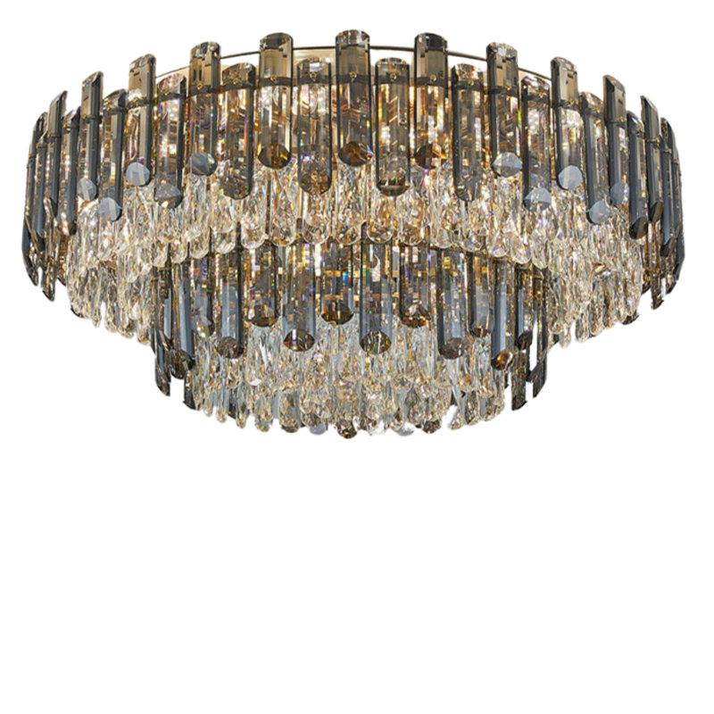 Algut 7 - Light Crystal LED Chandelier, 28cm H x 60cm W x 60cm D, Chrome