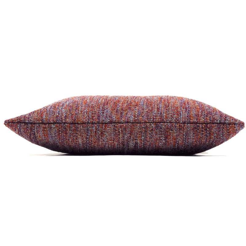 Caldwell Square Throw Cushion, Feathers, Lava