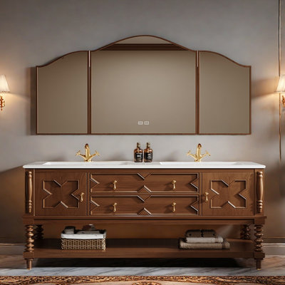 Armoire de salle de bain sur pied de style américain