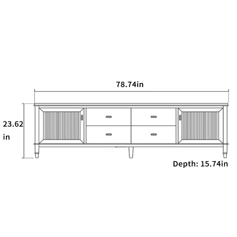 Meuble télé Caramel, 78.74"