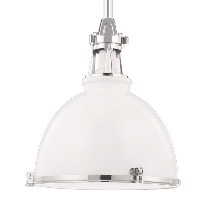 Massena 1 - Light Pendant, White Polished Nickel