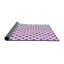 Laine tissée à la machine à motifs géométriques et polyester mauve/bleu Tapis décoratif-421864244