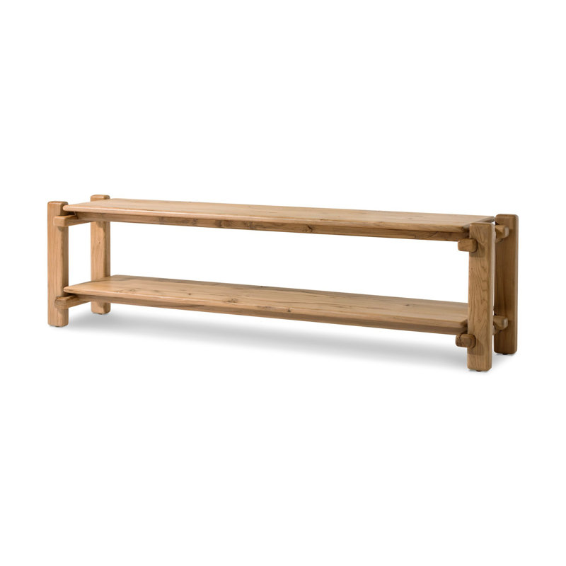 Marcia Console Table by Thomas Bina/Ronald Sasson, 24" H x 86.75" W x 18.75" D, Natural Reclaimed French Oak