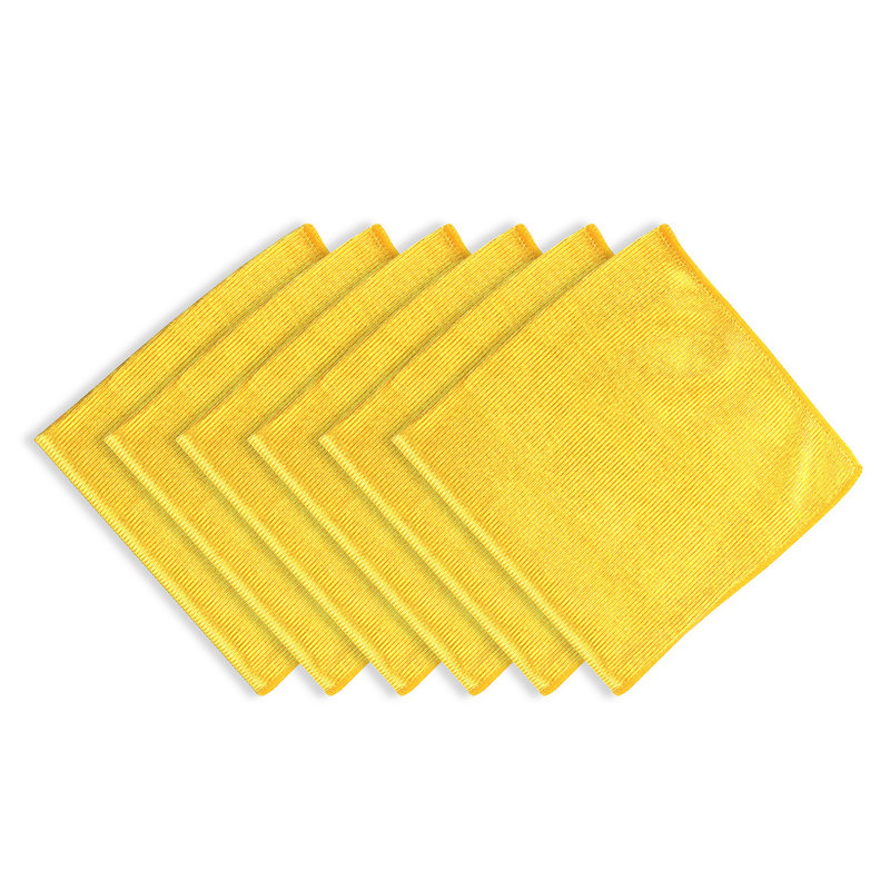 Smart Choice Shiny Glass Cleaning Cloths 16x16 (Pack of 12), Gold