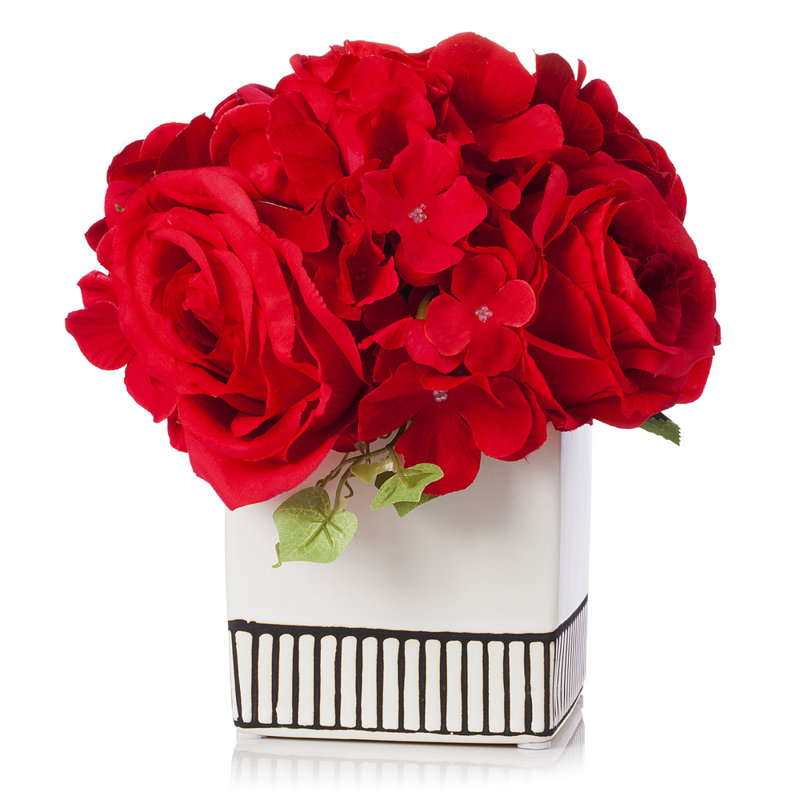 Arrangements floraux mixtes et centres de table en pot, Turquoise