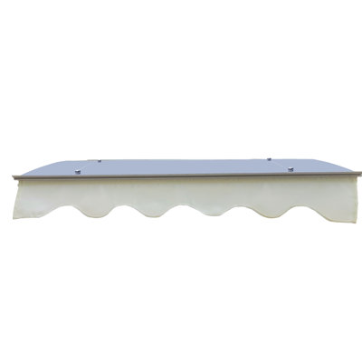 Auvent de porte de 47 po de largeur - Support en aluminium robuste pour matériaux chauffants 47 po x 34 po en béton de polycarbonate