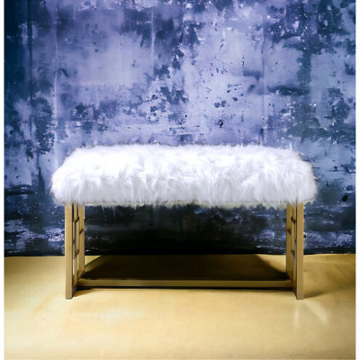 Winterbourne Down Faux Fur Upholstered Bench