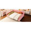 Grand lit de jour rembourré en lin, construction, fonctionnel pour s'asseoir et dormir, sans support de sommier,
