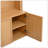 Farmhouse All-in-One Hall Tree with Adjustable Shelves, Retro Arched Entryway Storage Bench with 3 Cabinets and 4 Hooks-1016428347