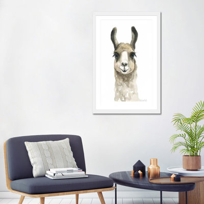 «Brown Llama» par Kirsten Dill - reproduction d'art