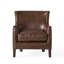 Fauteuil en cuir véritable Colyer