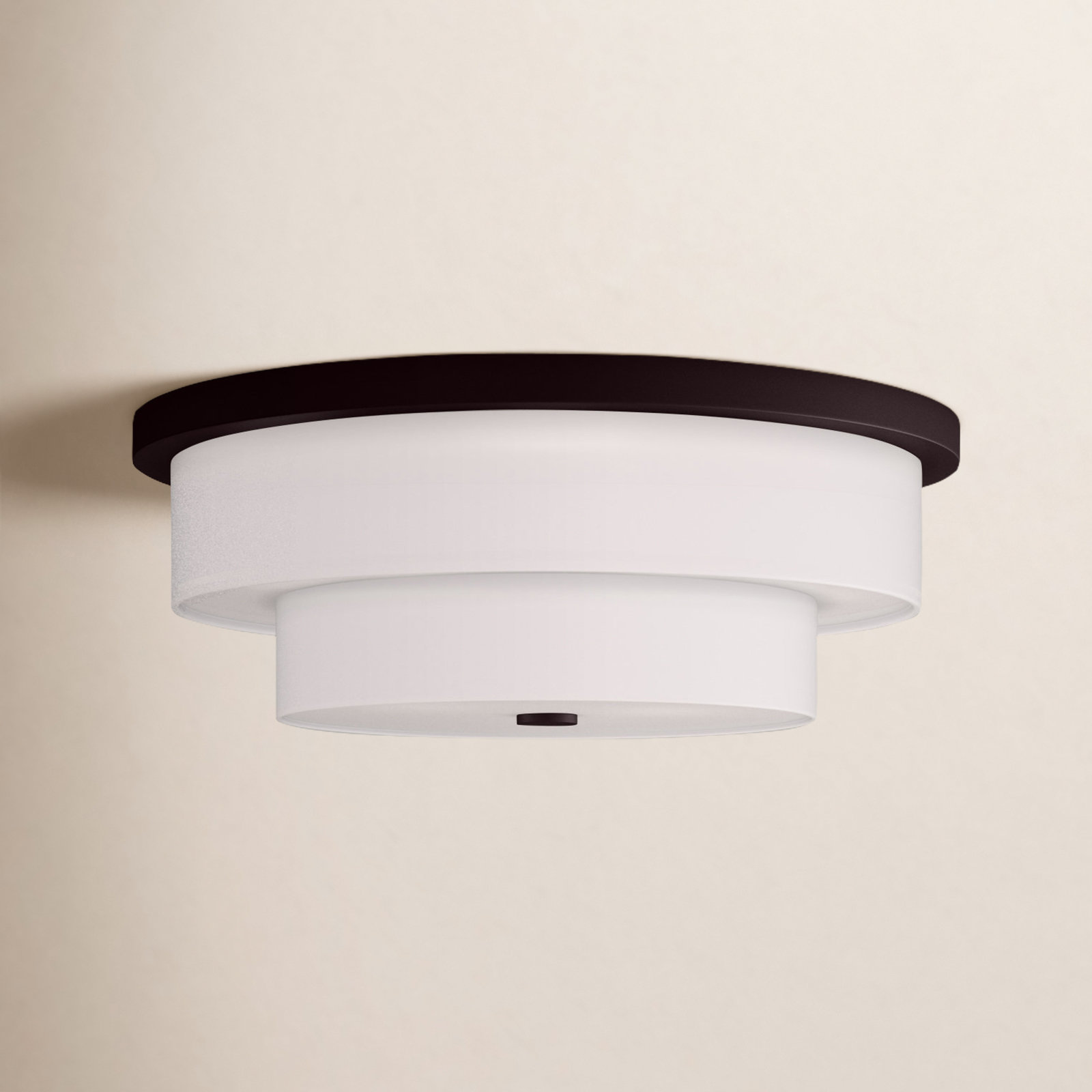 Flaire 4 Light Flush Mount, English Bronze, 5 Lights, 9" H x 25.5" W x 25.5" D