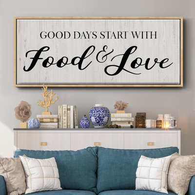 «Food and Love» - Toile encadrée