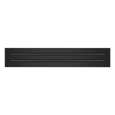 BUILDMART - 22x4 Black Modern AC Vent Cover - Standard Linear Slot Diffuser - Register Grille