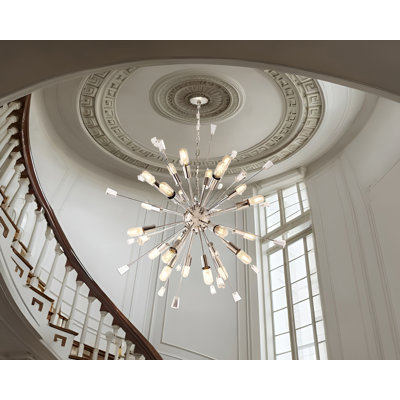 Danuel 24-Light Italian Starburst Chandelier Sparkling Sputnik