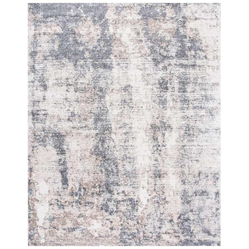 Tapis ivoire / gris Mauro, Rectangle 8 pi x 10 pi