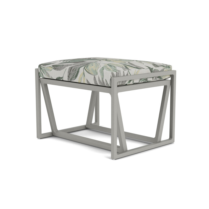 Summit Outdoor Ottoman, Platinum, Calidora Mist