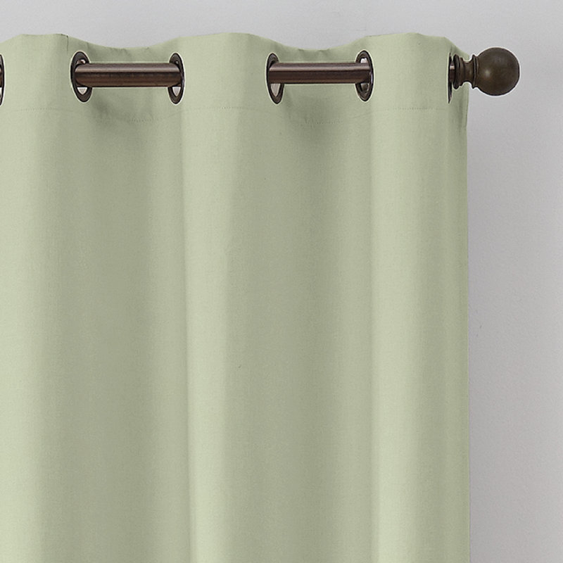 Gabriella Blackout Curtain Single Panel, 40" W x 63" L, Sage
