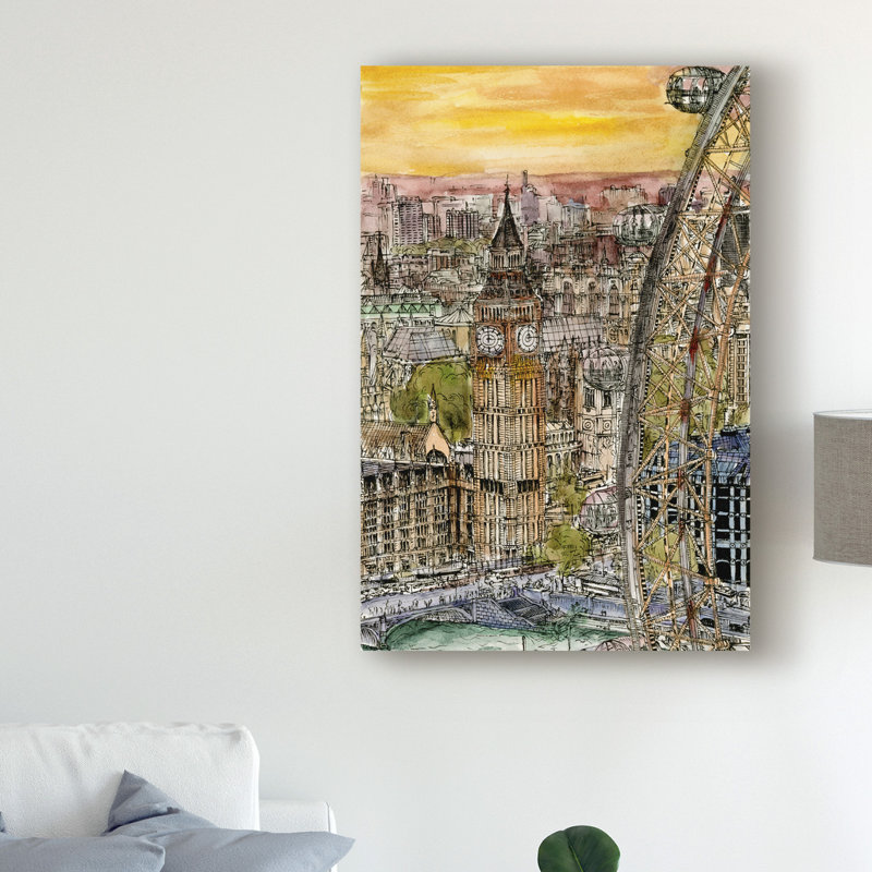 « city scene iv », reproduction sur toile tendue, H 19 po x l 12 po x P 2 po