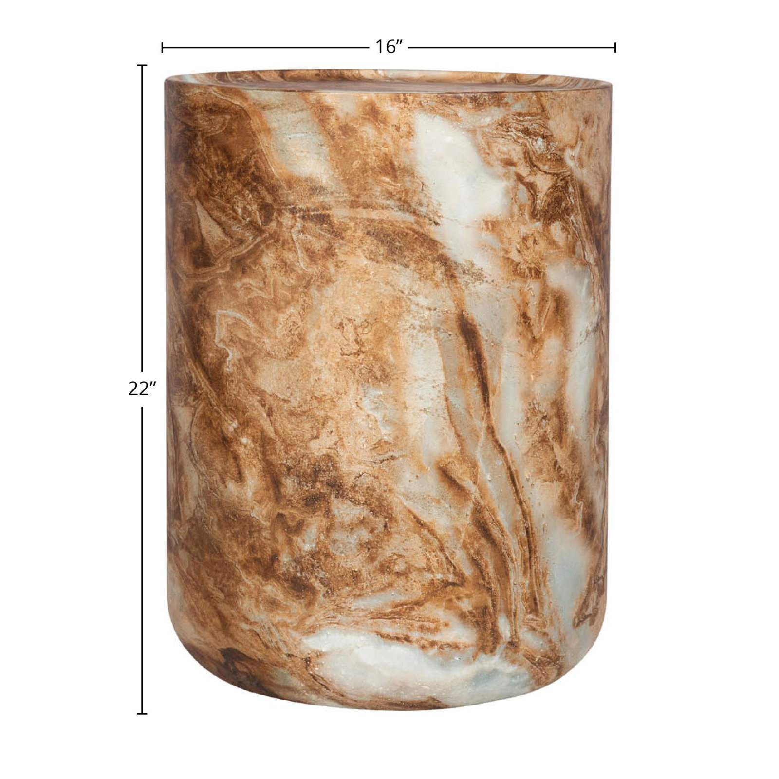 Flavio Side Table, Brown, Beige