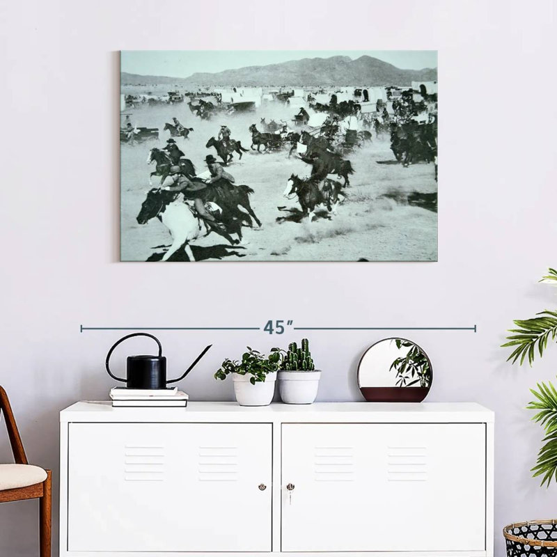 Lelar Oklahoma Land Rush Of 1893, 24" H x 36" W