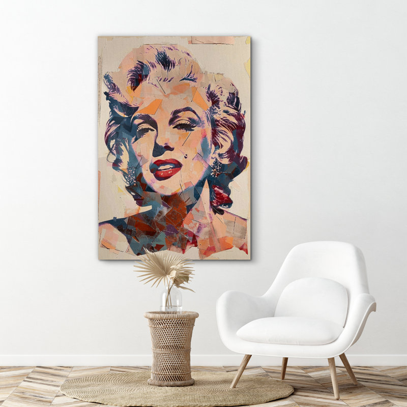 «Pop Urban Street» par Marilyn Monroe, H 48 po x l 32 po, Toile tendue