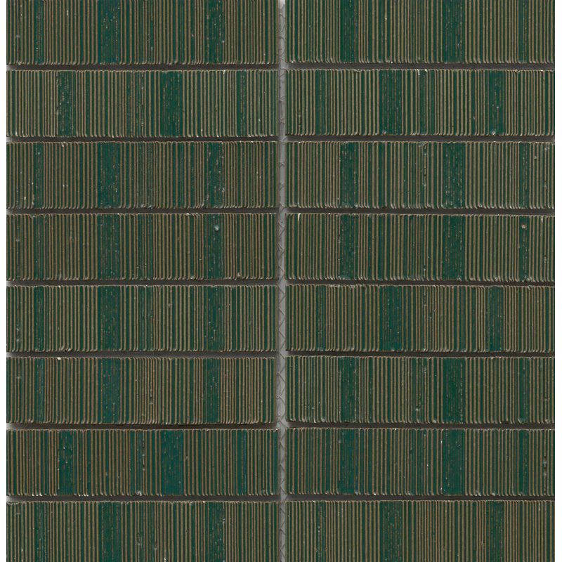 Newtro Black 12 in. x 12 in. Glossy Ceramic Wall Tile (14.24 sq. ft./Case), Green