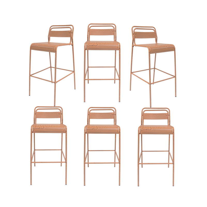 Tabourets de bar Saumil, Orange, 6