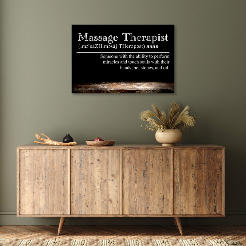 Définition de «Massage Therapist», art textuel sur toile tendue, H 11 po x l 14 po x P 2 po