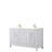Daria 60'' Double Bathroom Vanity with Carrara Marble Top-97964198-97964205-97964199