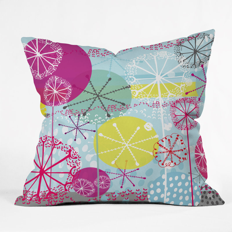 Coussin Snowflake Stems, 20 po x 20 po