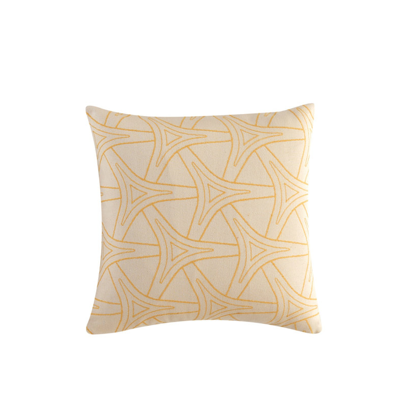 Housse et insert de coussin carré Harrell, Moutarde / beige