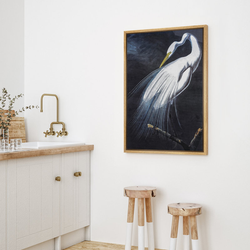 Dark Moody Bird Animal, Natural, 36" H x 24" W