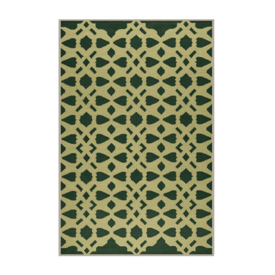 Machine Washable Trellis Brown Area Rug