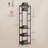 Freestanding Hall Tree with Shelves-1890270865