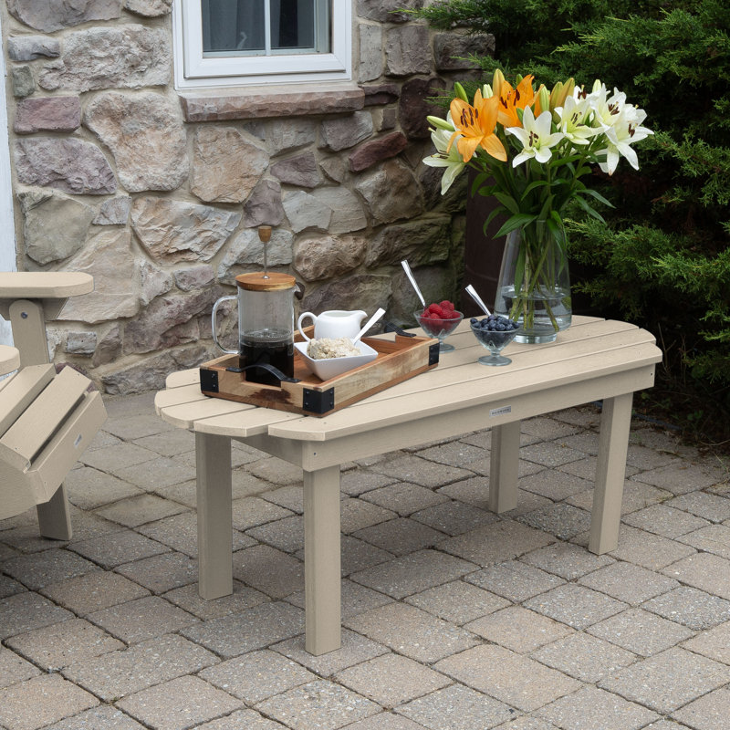 Table basse Anette, Blanc délavé