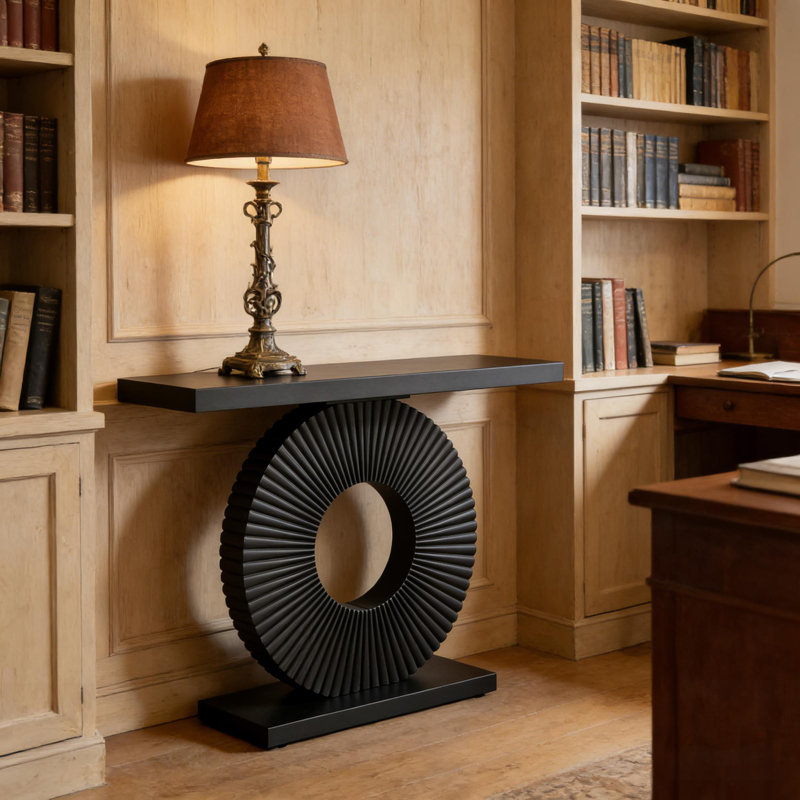 Table de canapé élégante avec console en bois, parfaite pour les entrées et les salons, alliant élégance et fonctionnalité.
